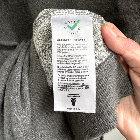 Deliciously Ella Scoop Neck Sweatshirt Grey L - Picture 4 of 5